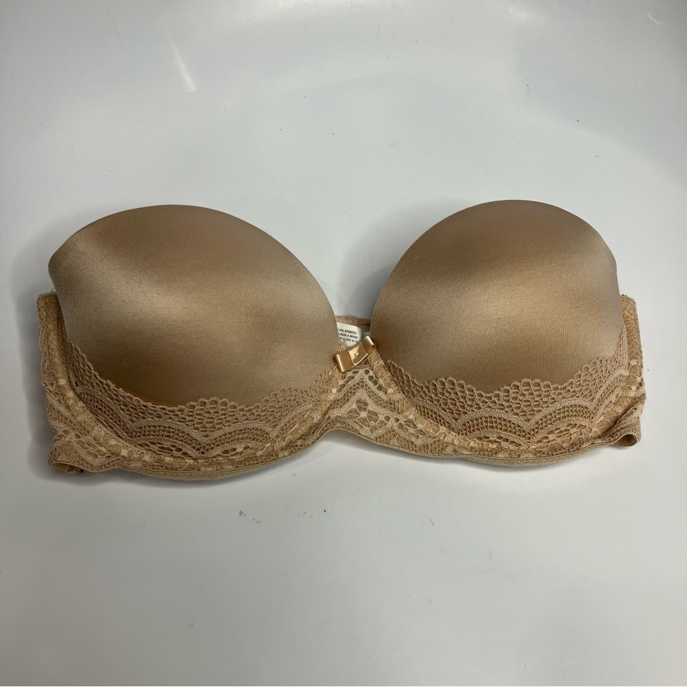 Auden Strapless Nude Lace Push-Up Bra